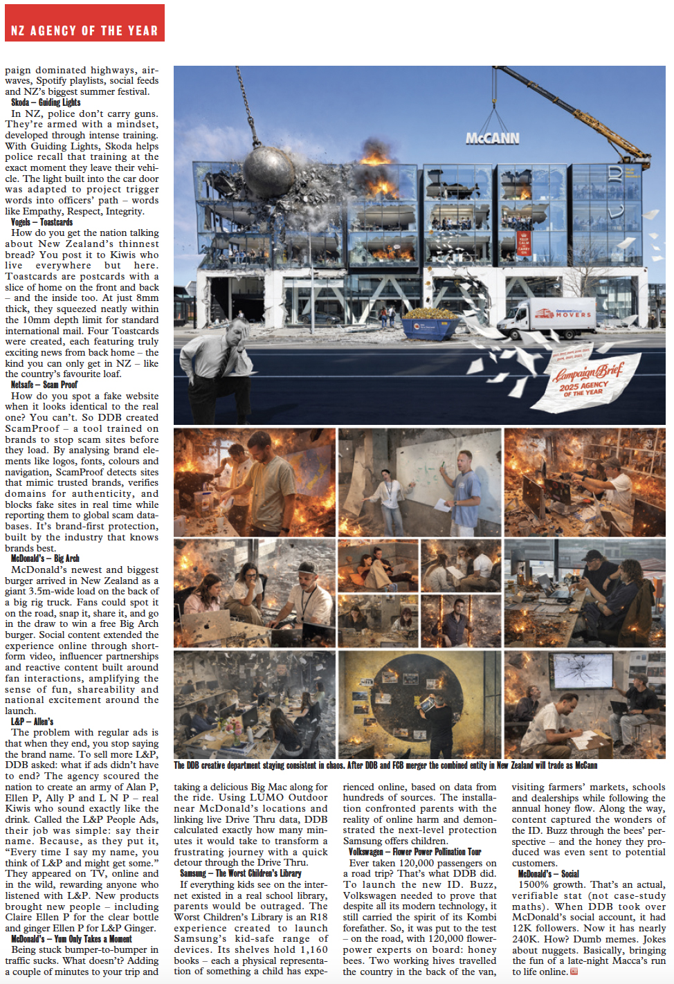 DDB crowned Campaign Brief 2025 New Zealand Agency of the Year ~ people-first leadership, creative + craft excellence at scale