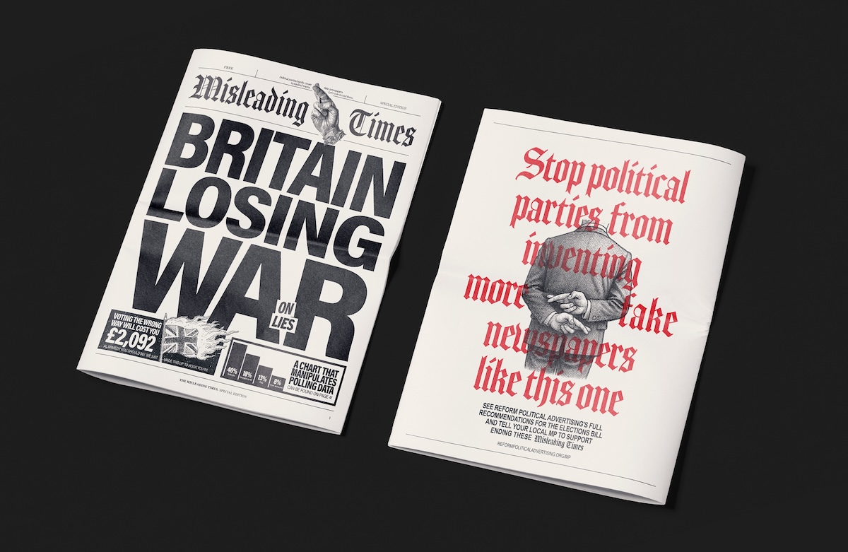 A fake newspaper to end fake news with ‘Misleading Times’ sent to MPs to expose absurdity of UK election rules allowing fake newspapers