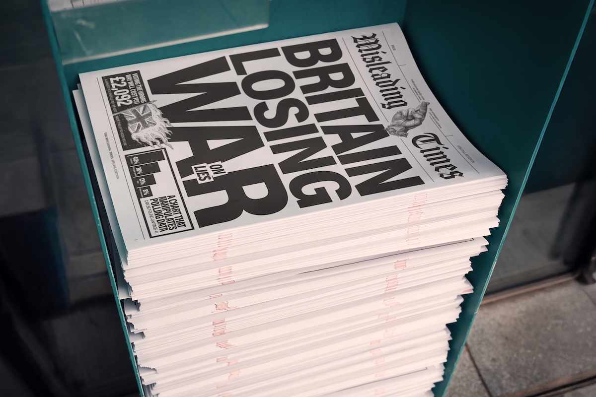A fake newspaper to end fake news with ‘Misleading Times’ sent to MPs to expose absurdity of UK election rules allowing fake newspapers