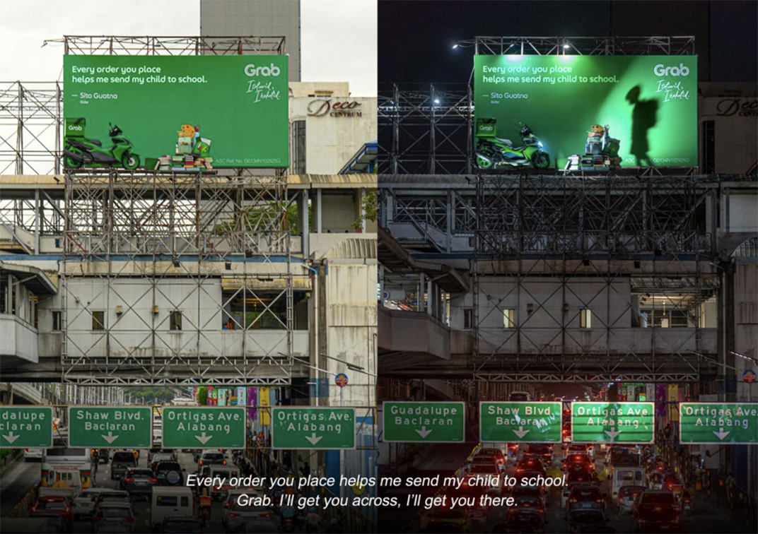 GIGIL Philippines’ new OOH campaign for Grab puts a spotlight on the drivers they empower