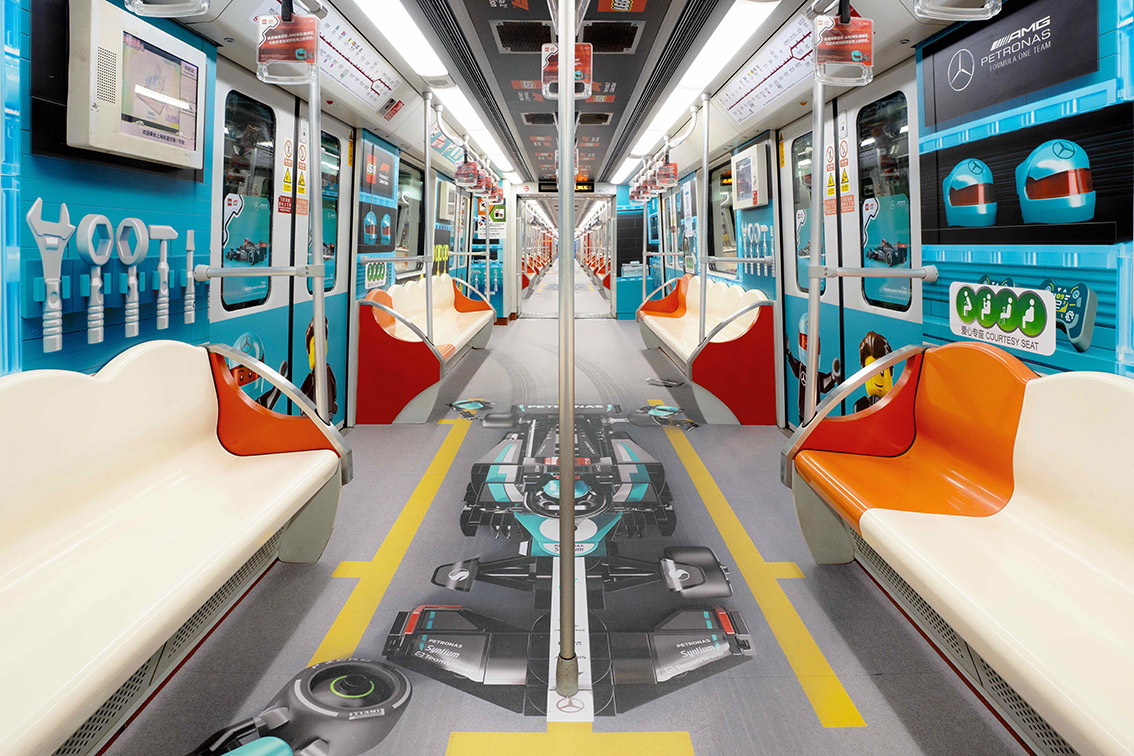 LEGO China turns Shanghai metro into full-scale F1 experience for Grand Prix activation