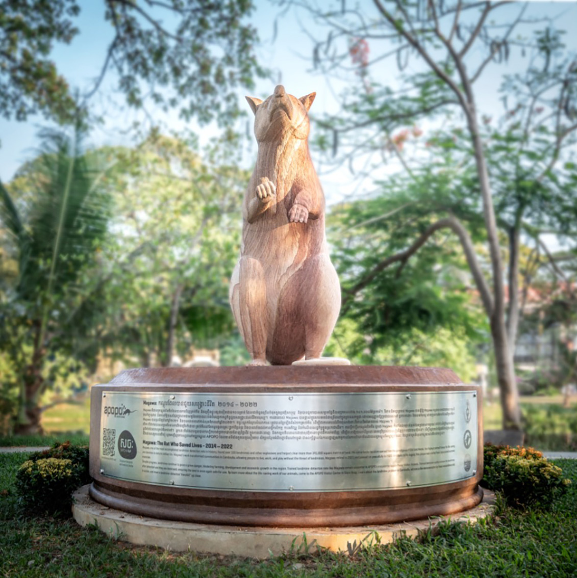 APOPO, TBWA\Singapore and Kohlective unveil monument honouring landmine-detecting rat