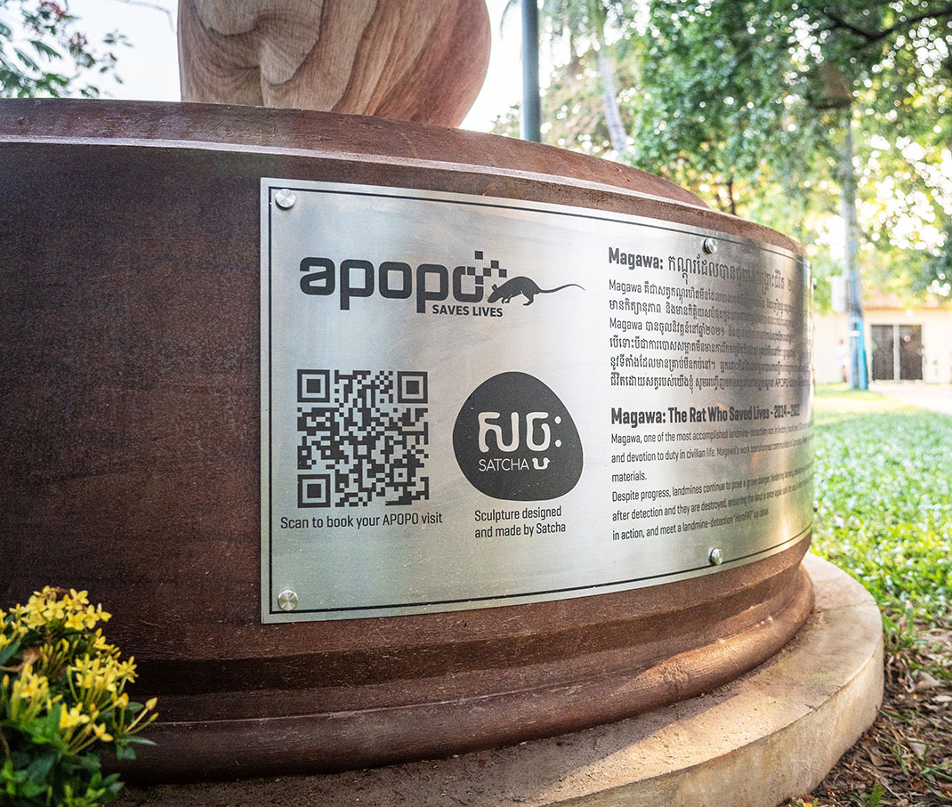 APOPO, TBWA\Singapore and Kohlective unveil monument honouring landmine-detecting rat