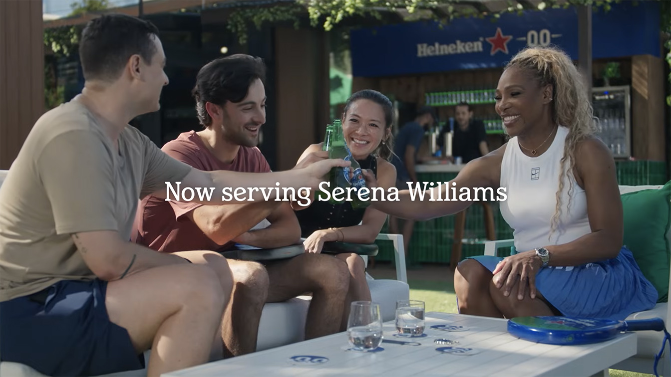Serena Williams celebrates the spirit of padel in new global Heineken 0.0 campaign via Le Pub