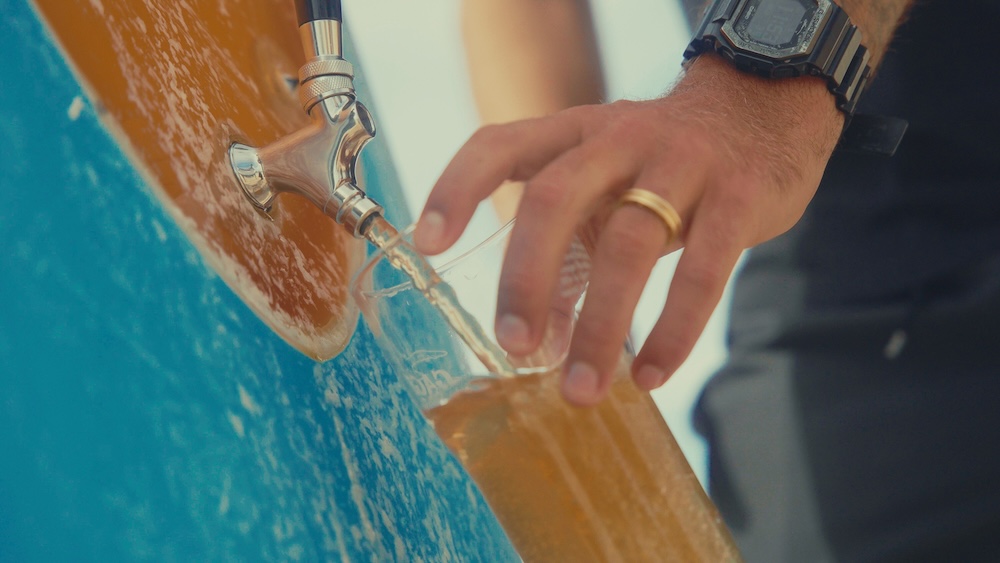 Aussie beer brand Gage Roads Brew Co launches the world’s first surfboard filled with beer