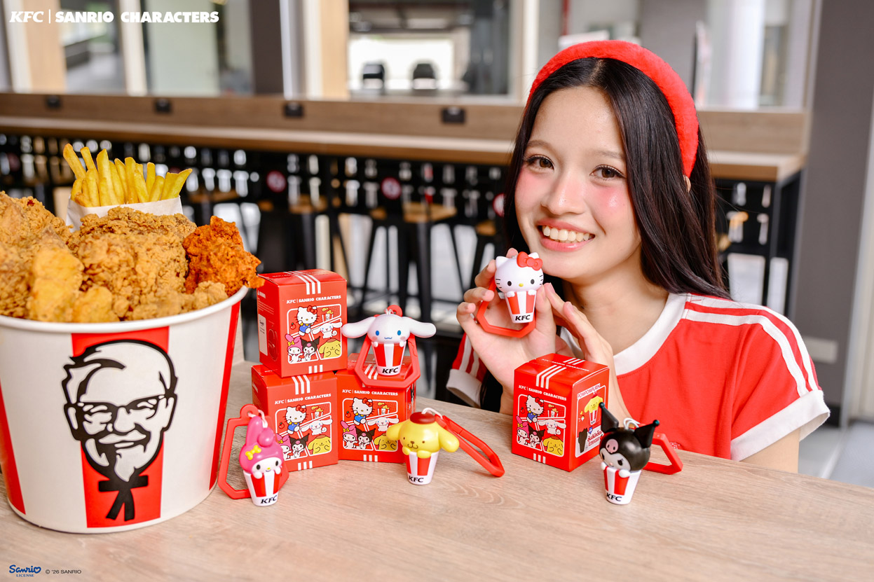KFC Thailand teams up with Sanrio Characters for collectible blind-box keychains