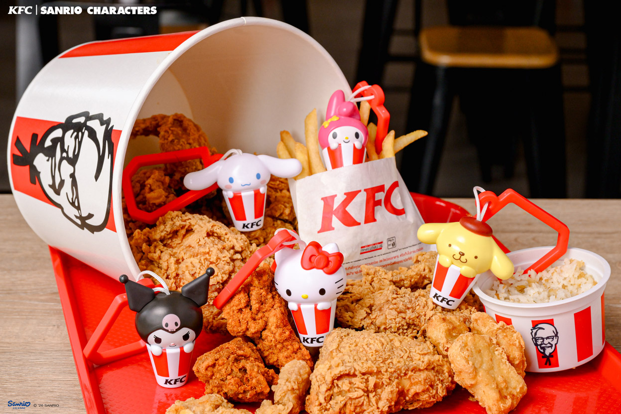 KFC Thailand teams up with Sanrio Characters for collectible blind-box keychains
