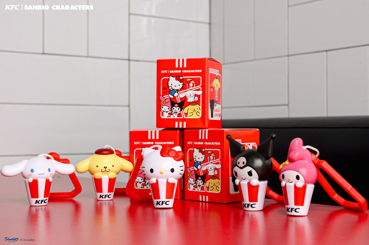KFC Thailand teams up with Sanrio Characters for collectible blind-box keychains