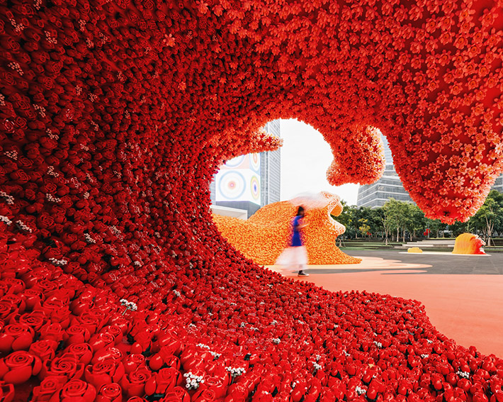 Our LEGO Agency China creates city-scale LEGO Botanical Wave in Shanghai