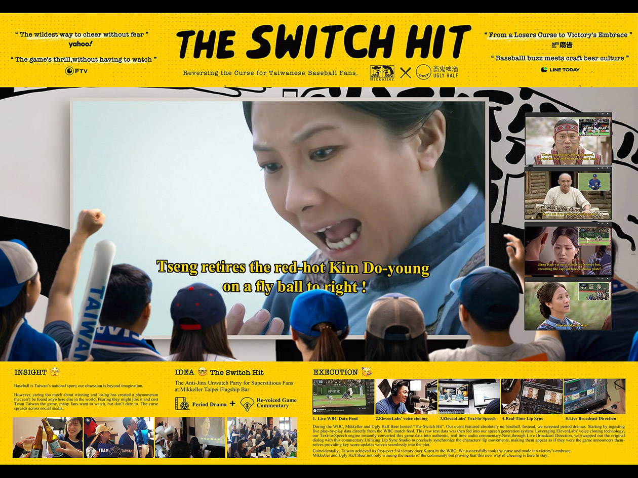Ogilvy Taipei takes Bronze in inaugural LIA Sports for ‘The Switch Hit’