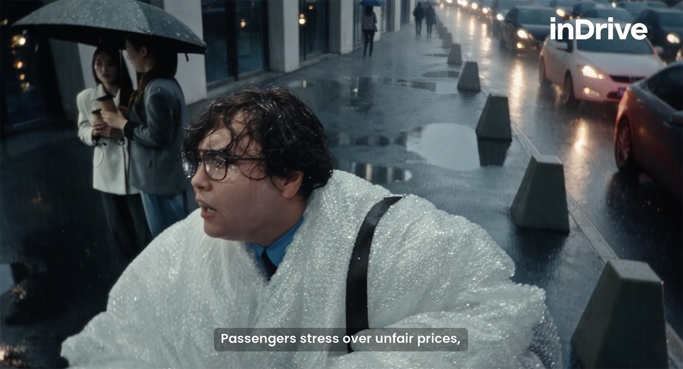inDrive and inlab turn bubble wrap into an antidote to travel stress in Kazakhstan
